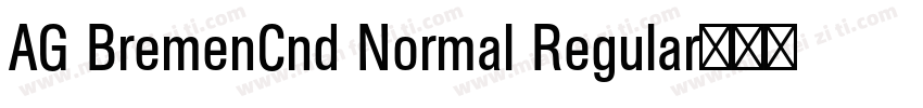 AG BremenCnd Normal Regular字体下载字体转换